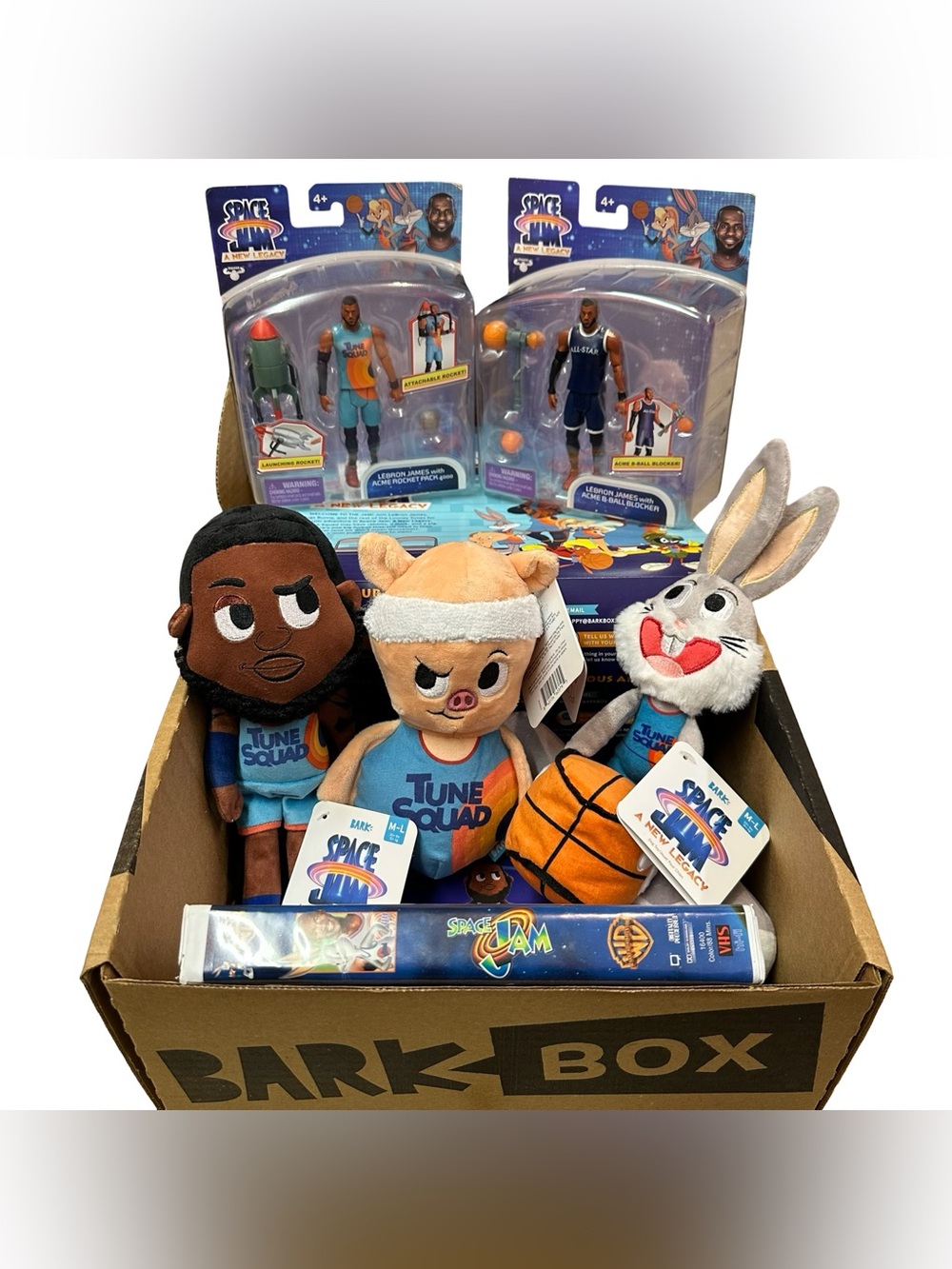 Space Jam Lot — Figures, BarkBox Plush, VHS